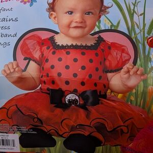 Charming Red and Black Polka Dot Ladybug Costume for Kids